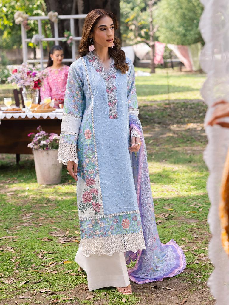 Rajbari | Schiffli Printkari Exclusive | Schiffli Printkari - 04 - by - Libasekhas UK - Registered Vendor of : Rajbari - 100% Original Designer Dresss