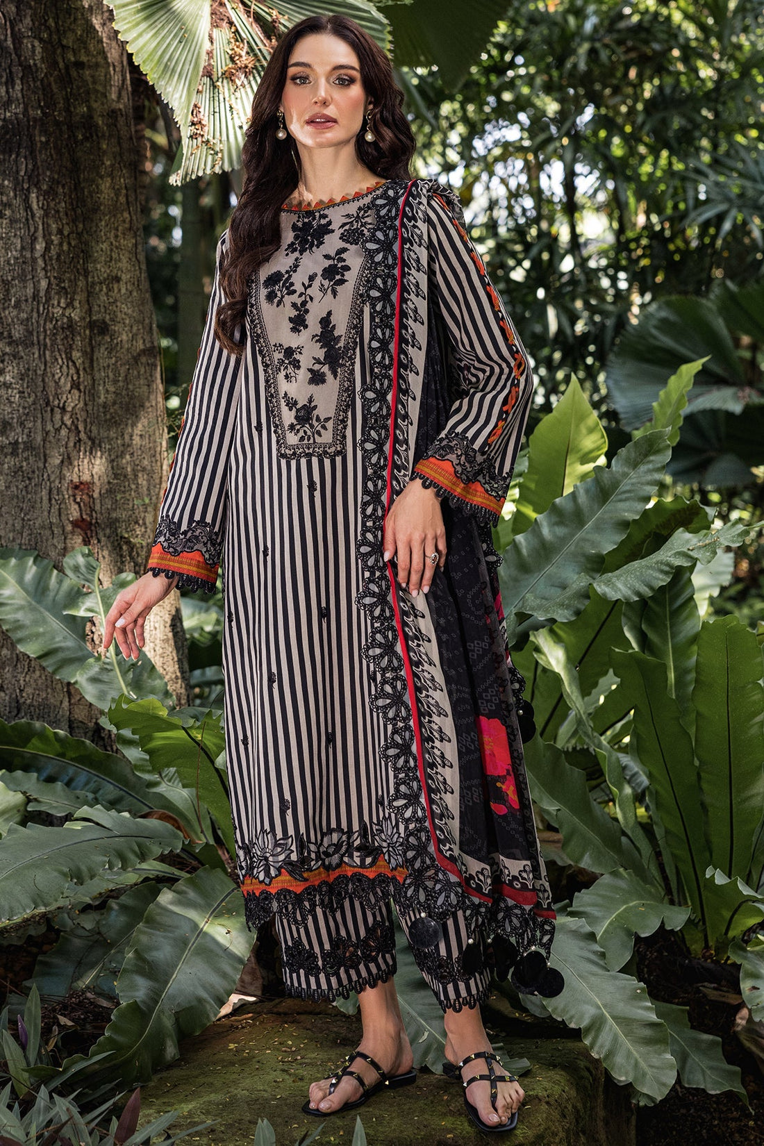 Charizma | Naranji Lawn | CN5-03 - Ladies Clothes -  Libasekhas