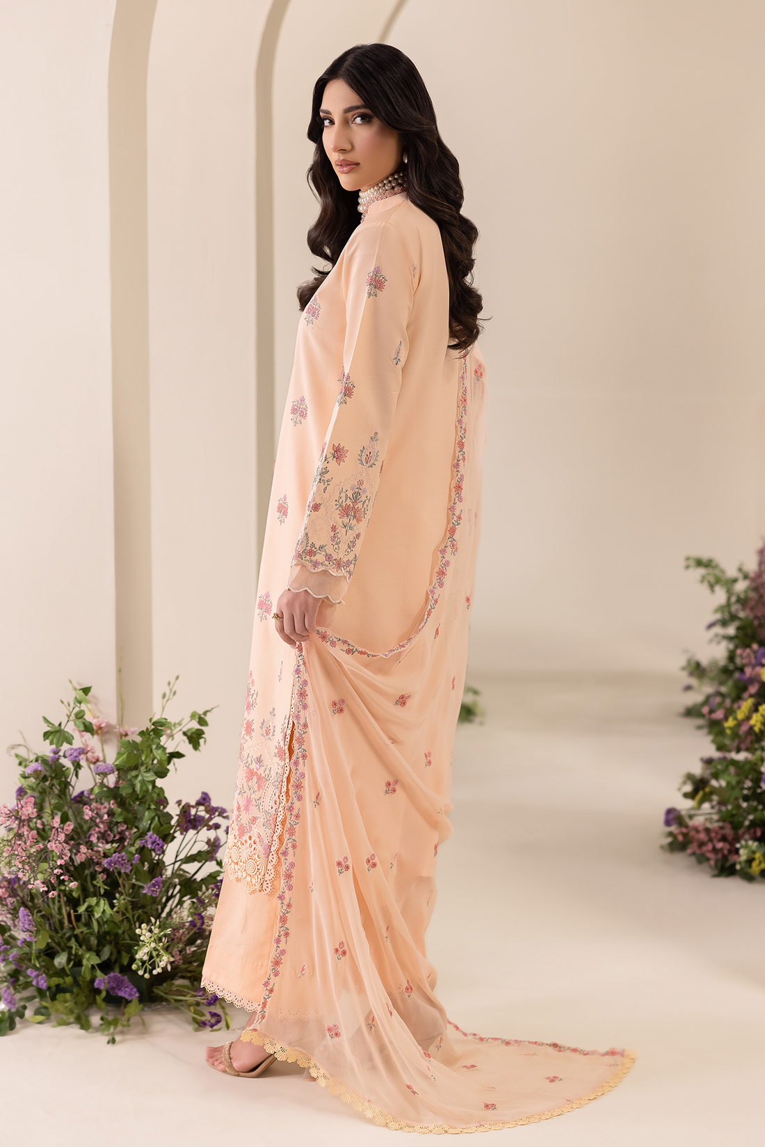 Rajbari | Premium Edition | Embroidered Chiffon Dopatta 04 - by Libasekhas UK - Registered Vendor of : Rajbari - 100% Original Designer Dress