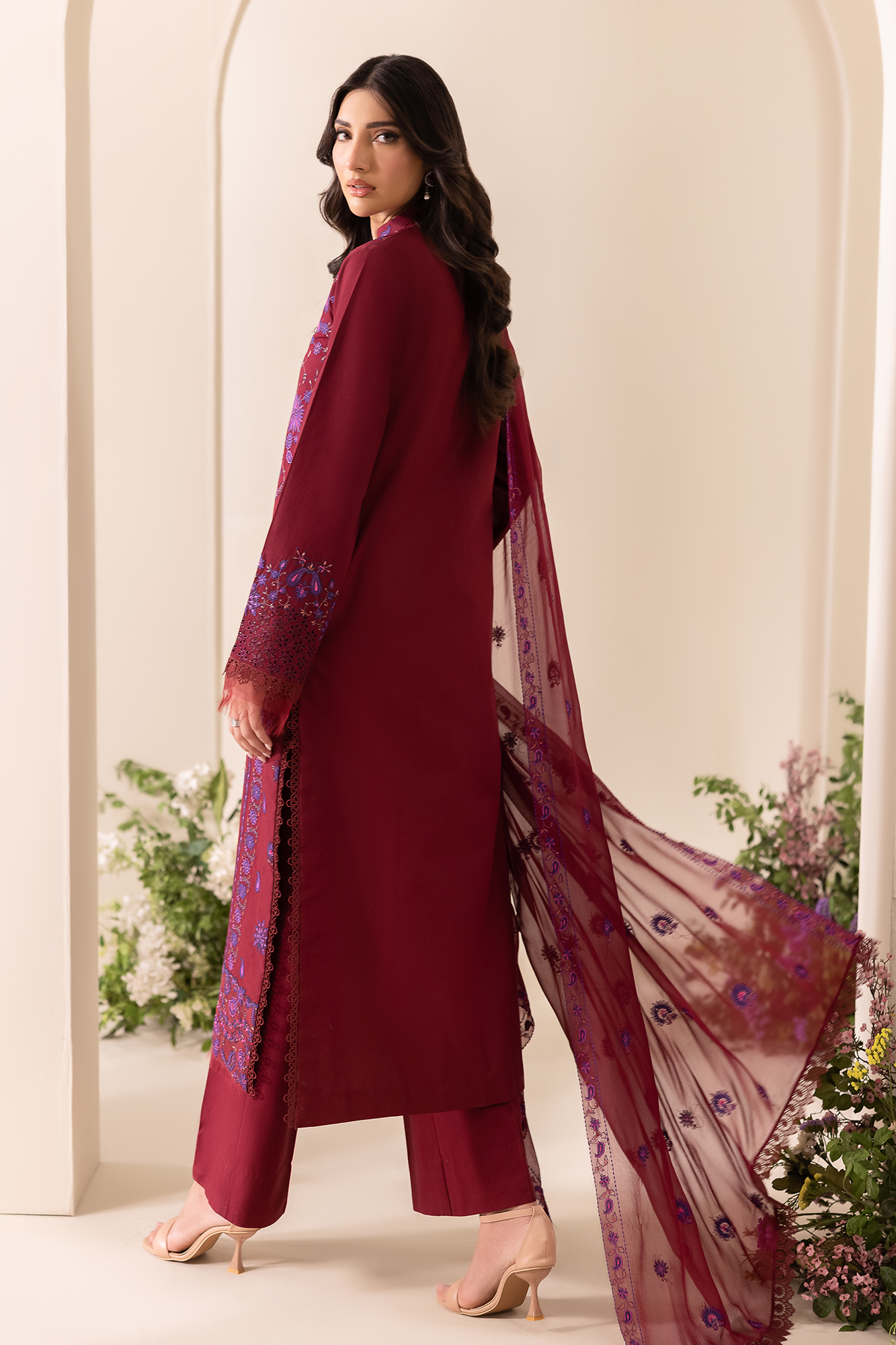 Rajbari | Premium Edition | Embroidered Chiffon Dopatta 08 - by Libasekhas UK - Registered Vendor of : Rajbari - 100% Original Designer Dress