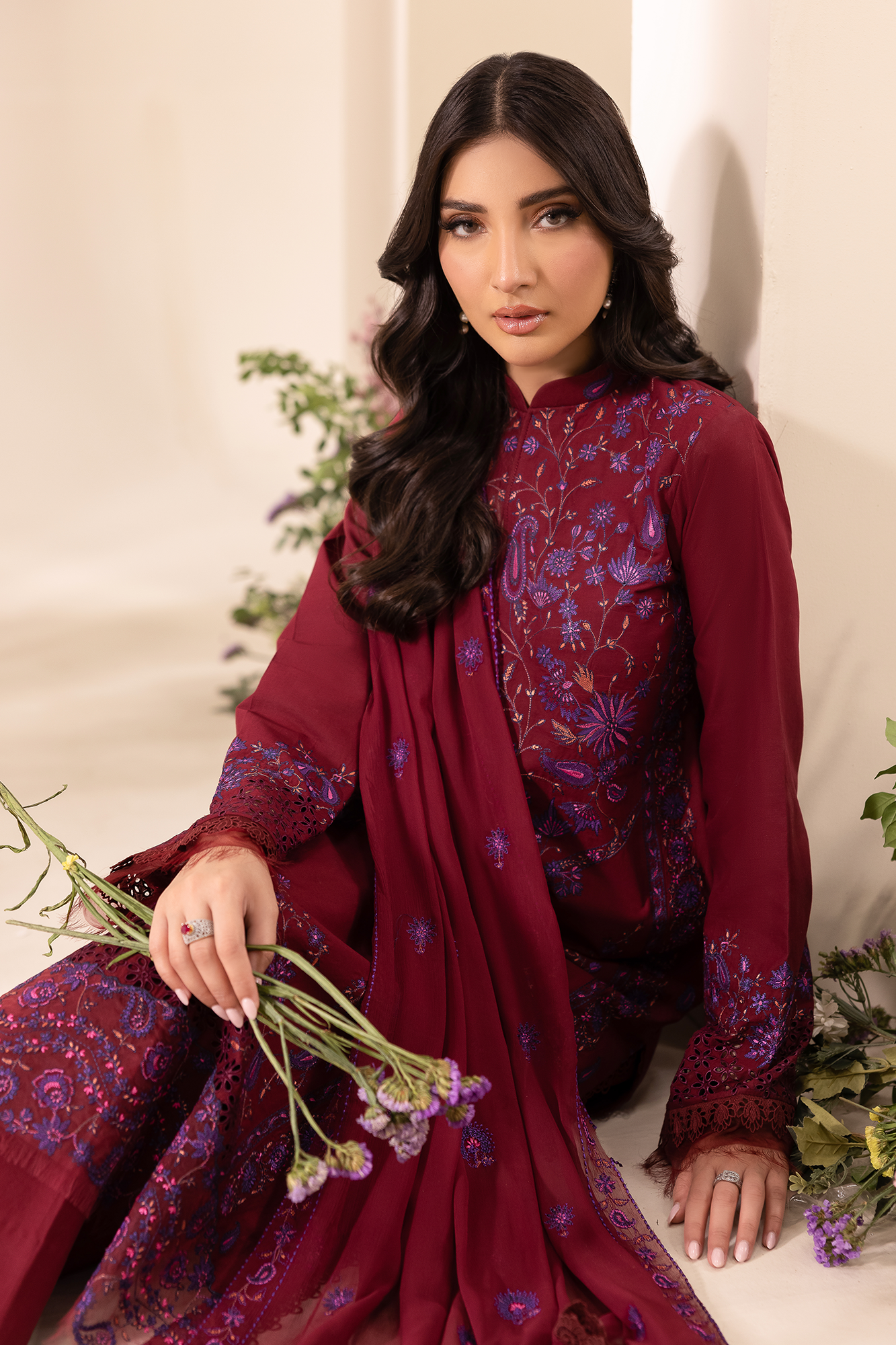 Rajbari | Premium Edition | Embroidered Chiffon Dopatta 08 - by Libasekhas UK - Registered Vendor of : Rajbari - 100% Original Designer Dress