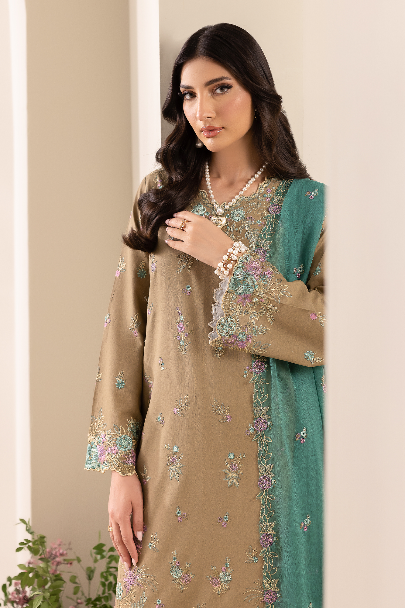 Rajbari | Premium Edition |Embroidered Chiffon Dopatta 03 - by Libasekhas UK - Registered Vendor of : Rajbari - 100% Original Designer Dress