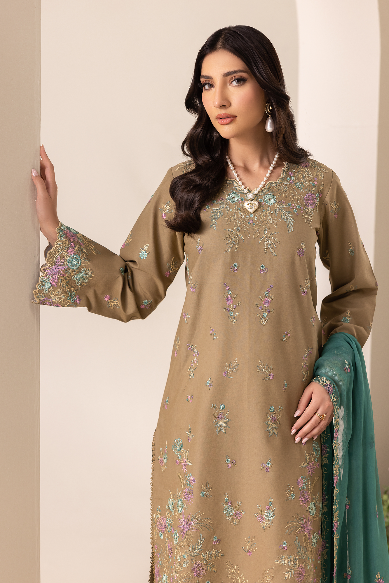 Rajbari | Premium Edition |Embroidered Chiffon Dopatta 03 - by Libasekhas UK - Registered Vendor of : Rajbari - 100% Original Designer Dress