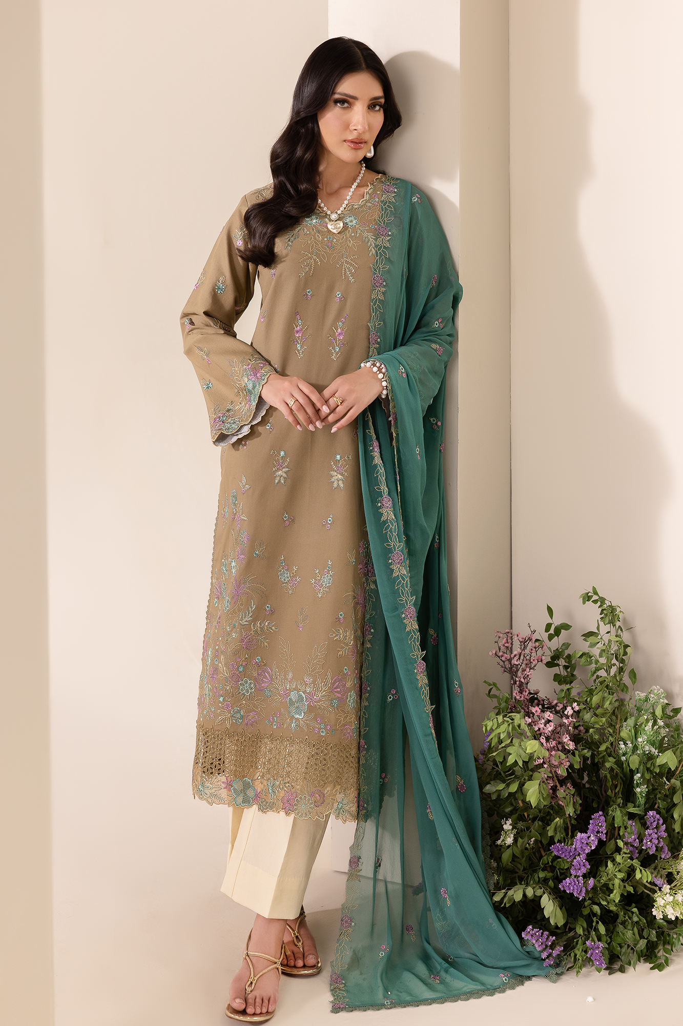 Rajbari | Premium Edition |Embroidered Chiffon Dopatta 03 - by Libasekhas UK - Registered Vendor of : Rajbari - 100% Original Designer Dress