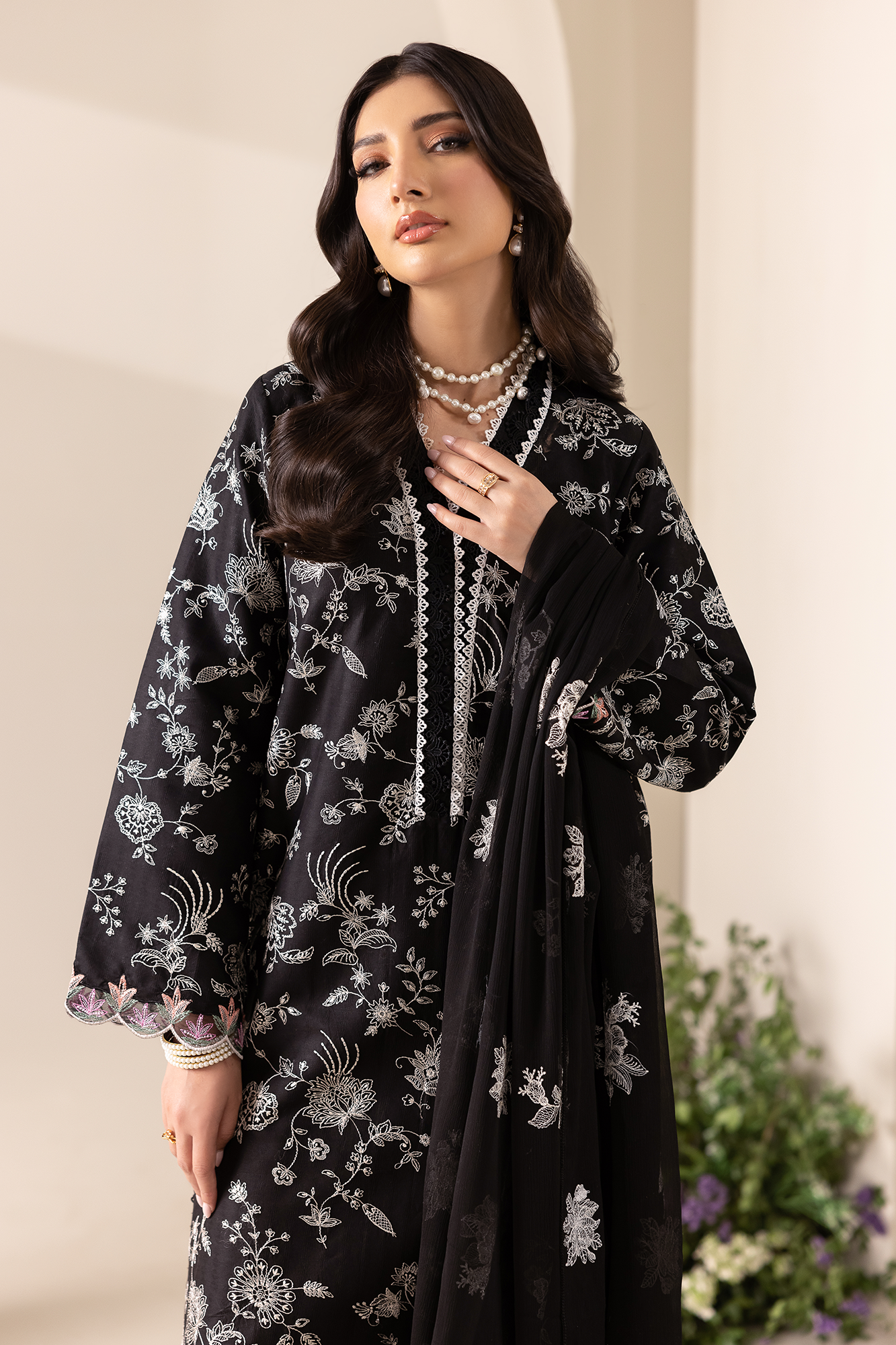 Rajbari | Premium Edition | Embroidered Chiffon Dopatta 10 - by Libasekhas UK - Registered Vendor of : Rajbari - 100% Original Designer Dress