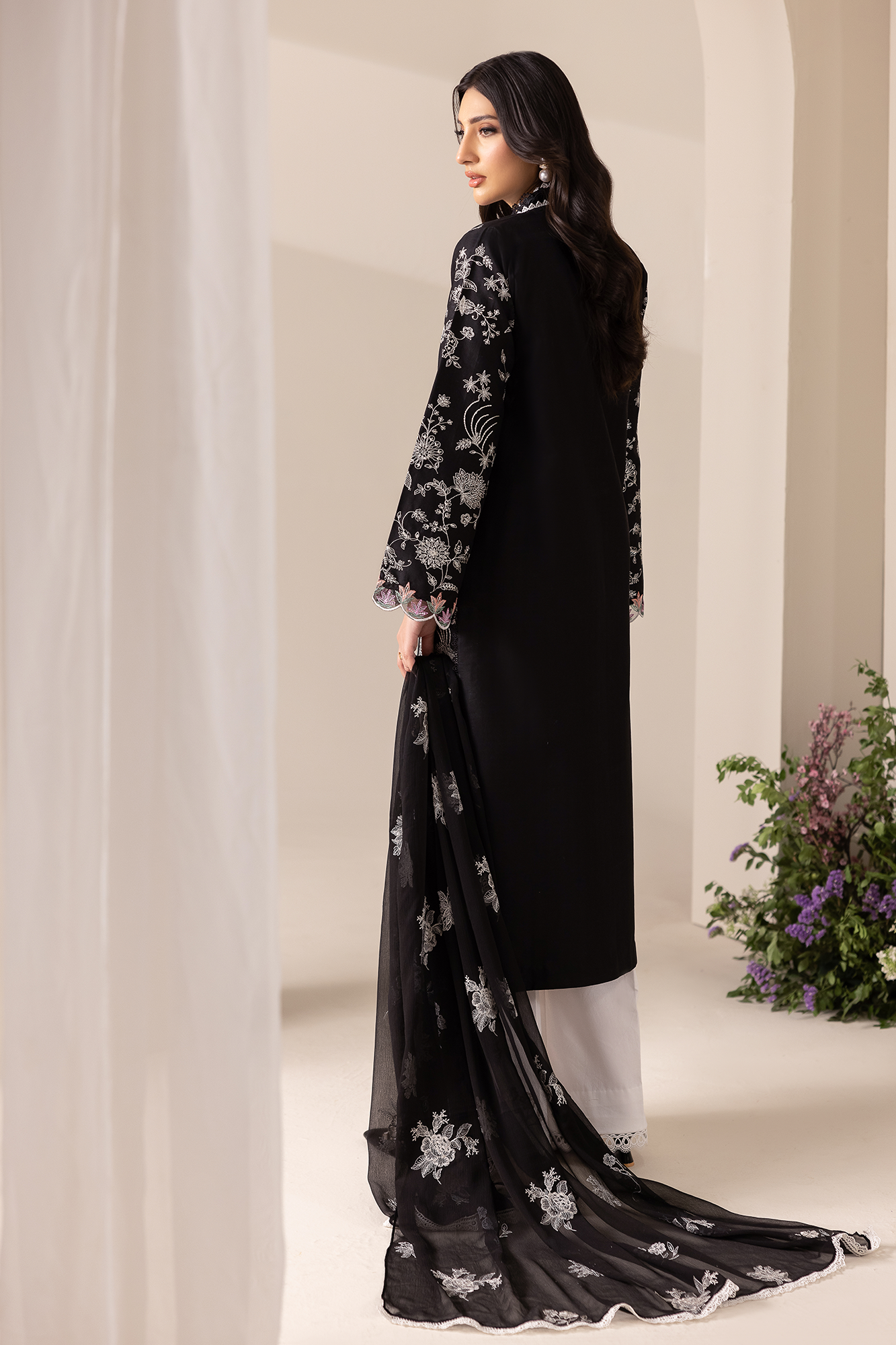 Rajbari | Premium Edition | Embroidered Chiffon Dopatta 10 - by Libasekhas UK - Registered Vendor of : Rajbari - 100% Original Designer Dress