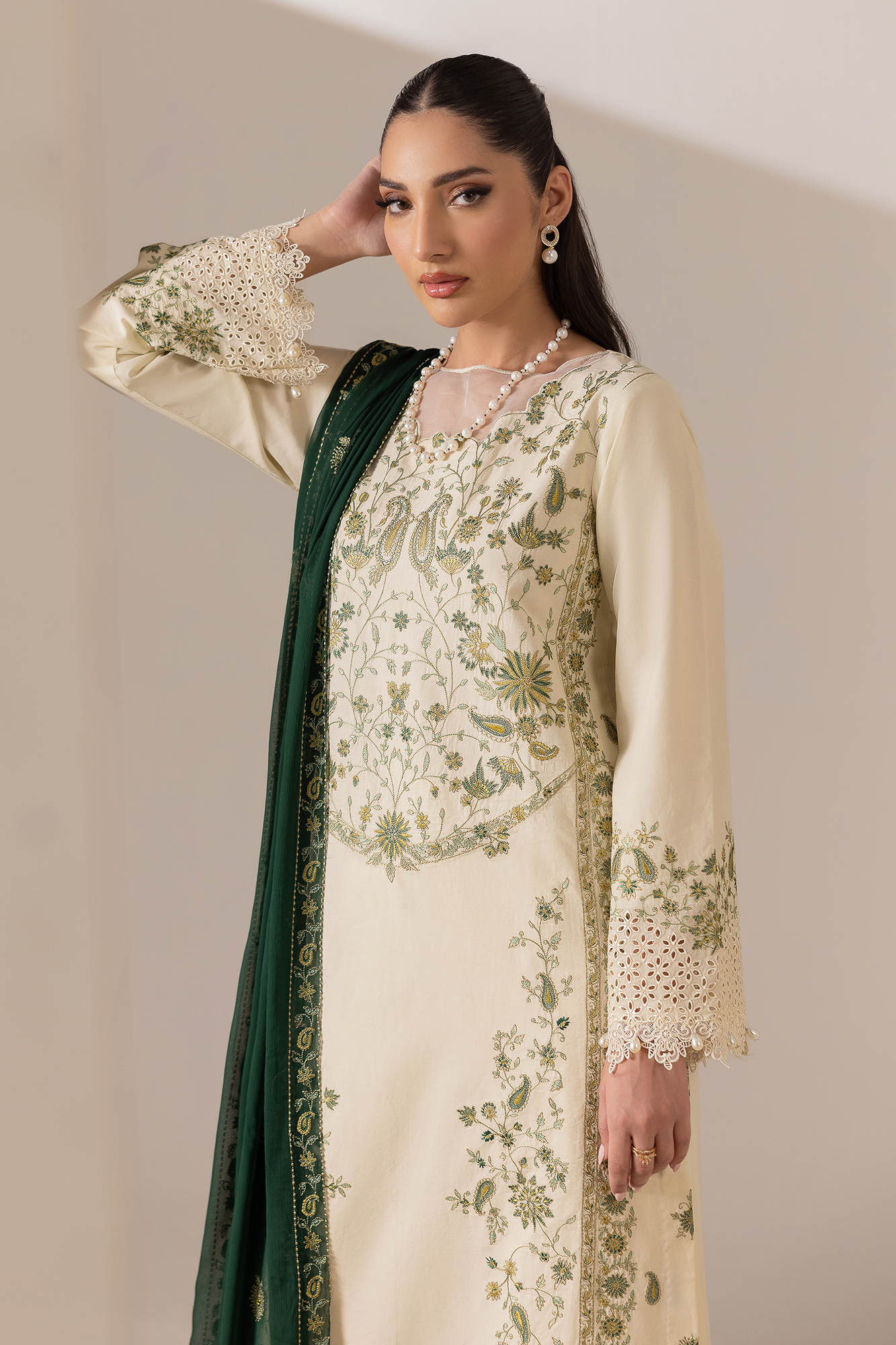 Rajbari | Premium Edition | Embroidered Chiffon Dopatta 05 - by Libasekhas UK - Registered Vendor of : Rajbari - 100% Original Designer Dress