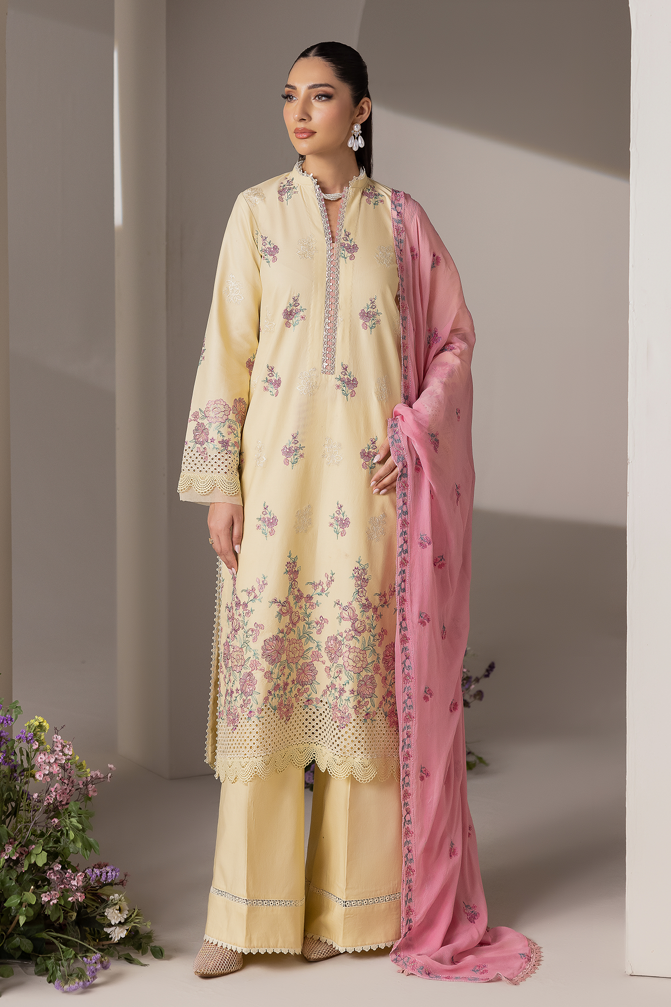 Rajbari | Premium Edition | Embroidered Chiffon Dopatta 09 - by Libasekhas UK - Registered Vendor of : Rajbari - 100% Original Designer Dress