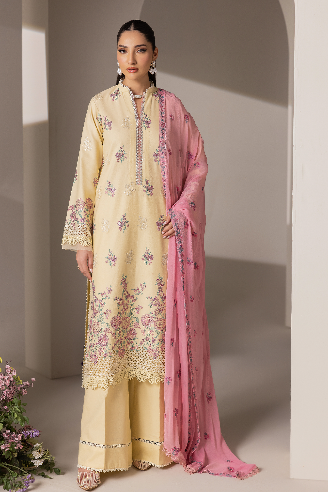 Rajbari | Premium Edition | Embroidered Chiffon Dopatta 09 - by Libasekhas UK - Registered Vendor of : Rajbari - 100% Original Designer Dress
