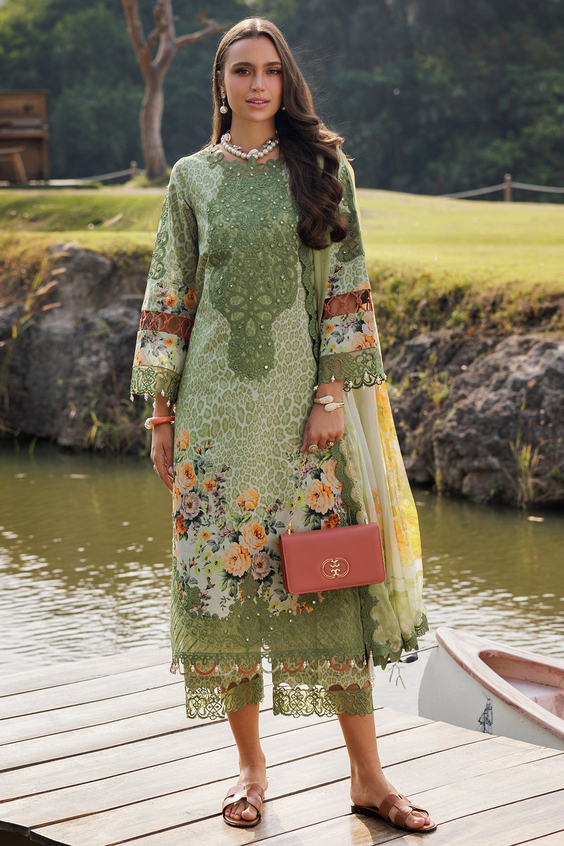 Charizma | Naranji Lawn 25 |  CN5-11 - by - Libasekhas UK - Registered Vendor of : Charzima - 100% Original Designer Dresss