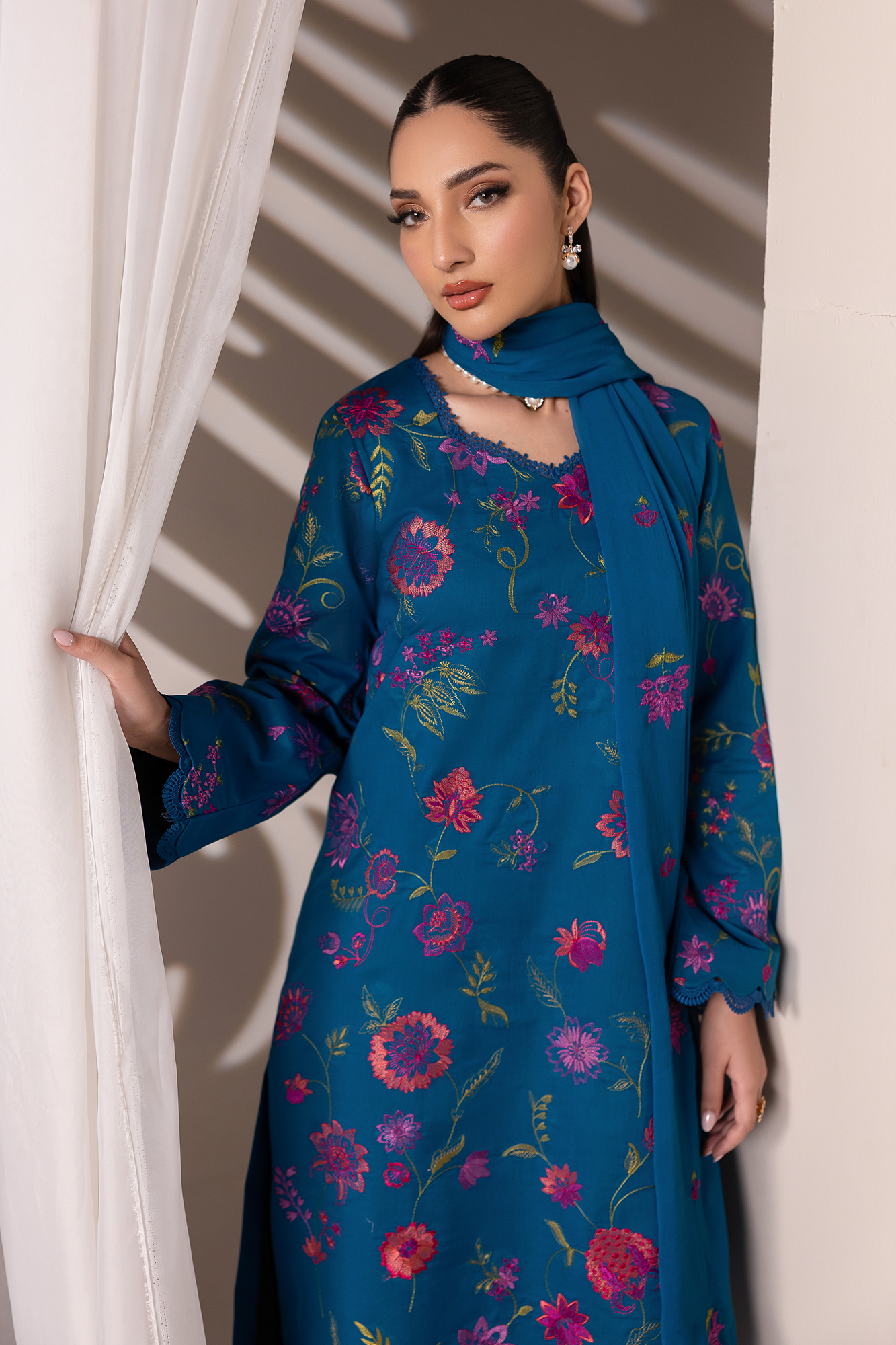 Rajbari | Premium Edition | Embroidered Chiffon Dopatta 11 - by Libasekhas UK - Registered Vendor of : Rajbari - 100% Original Designer Dress