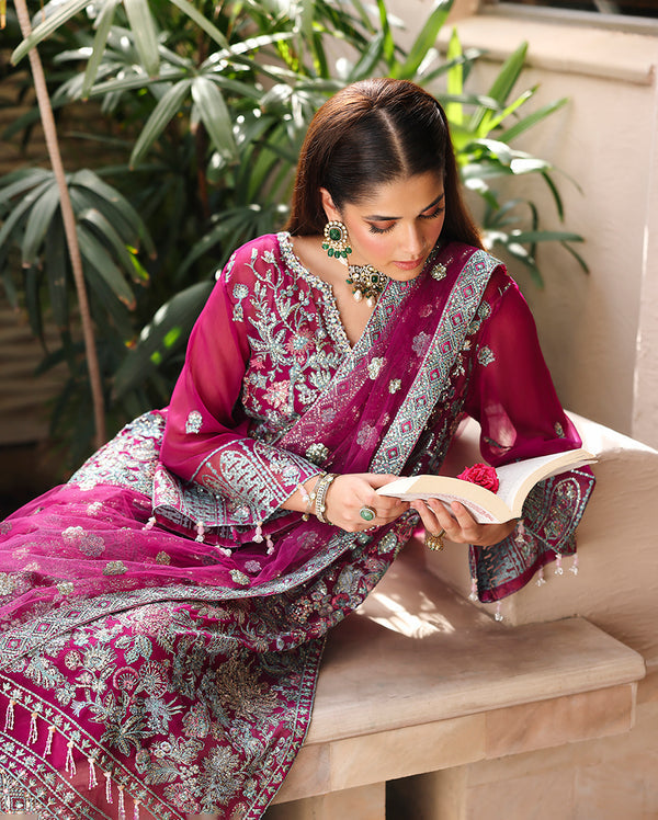 Roheenaz | Aangan Chiffon Collection 25 | Eira - by Libasekhas UK - Registered Vendor of : Roheenaz - 100% Original Designer Dress