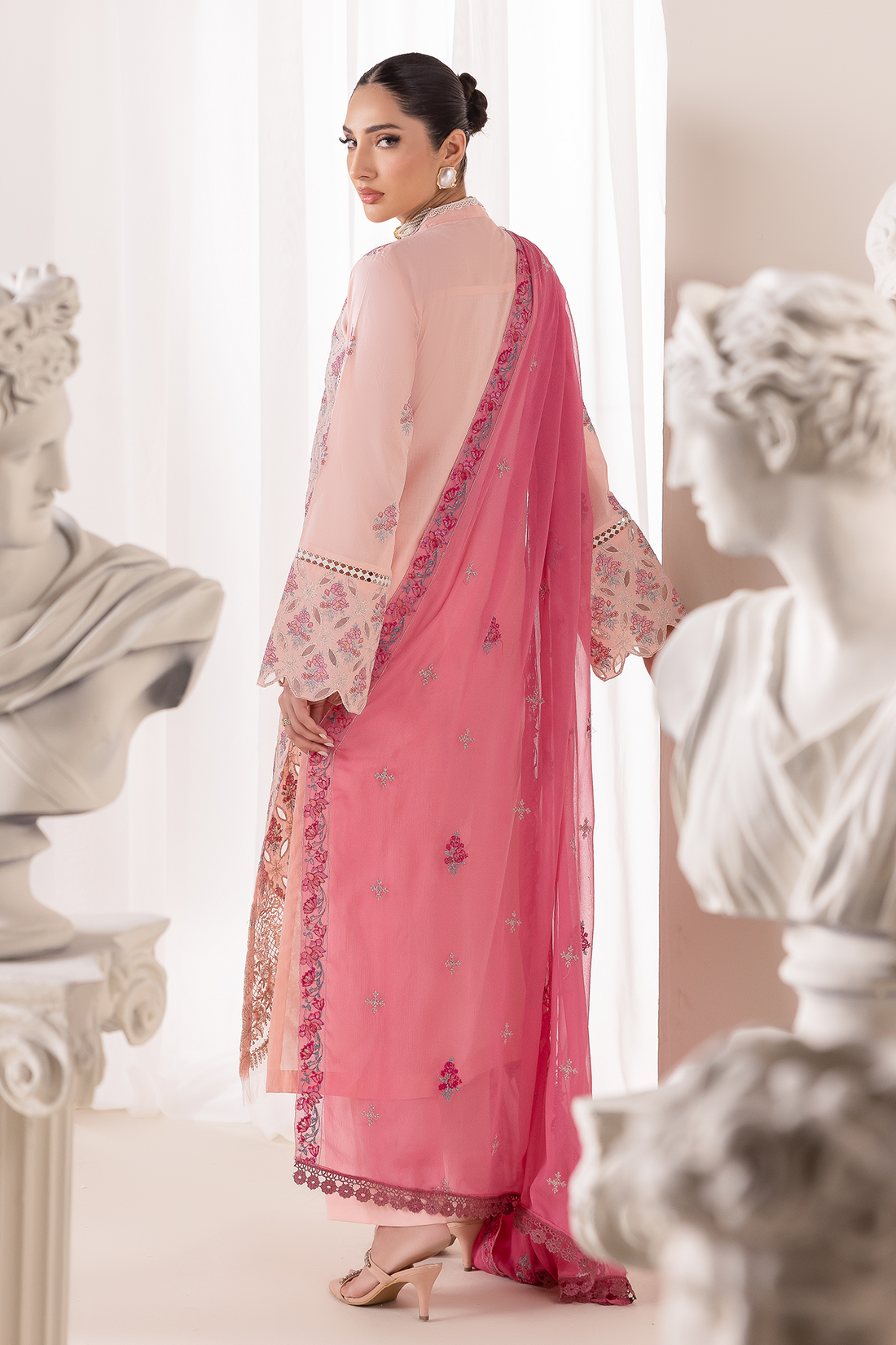 Rajbari | Premium Edition |Embroidered Chiffon Dopatta 02 - by Libasekhas UK - Registered Vendor of : Rajbari - 100% Original Designer Dress