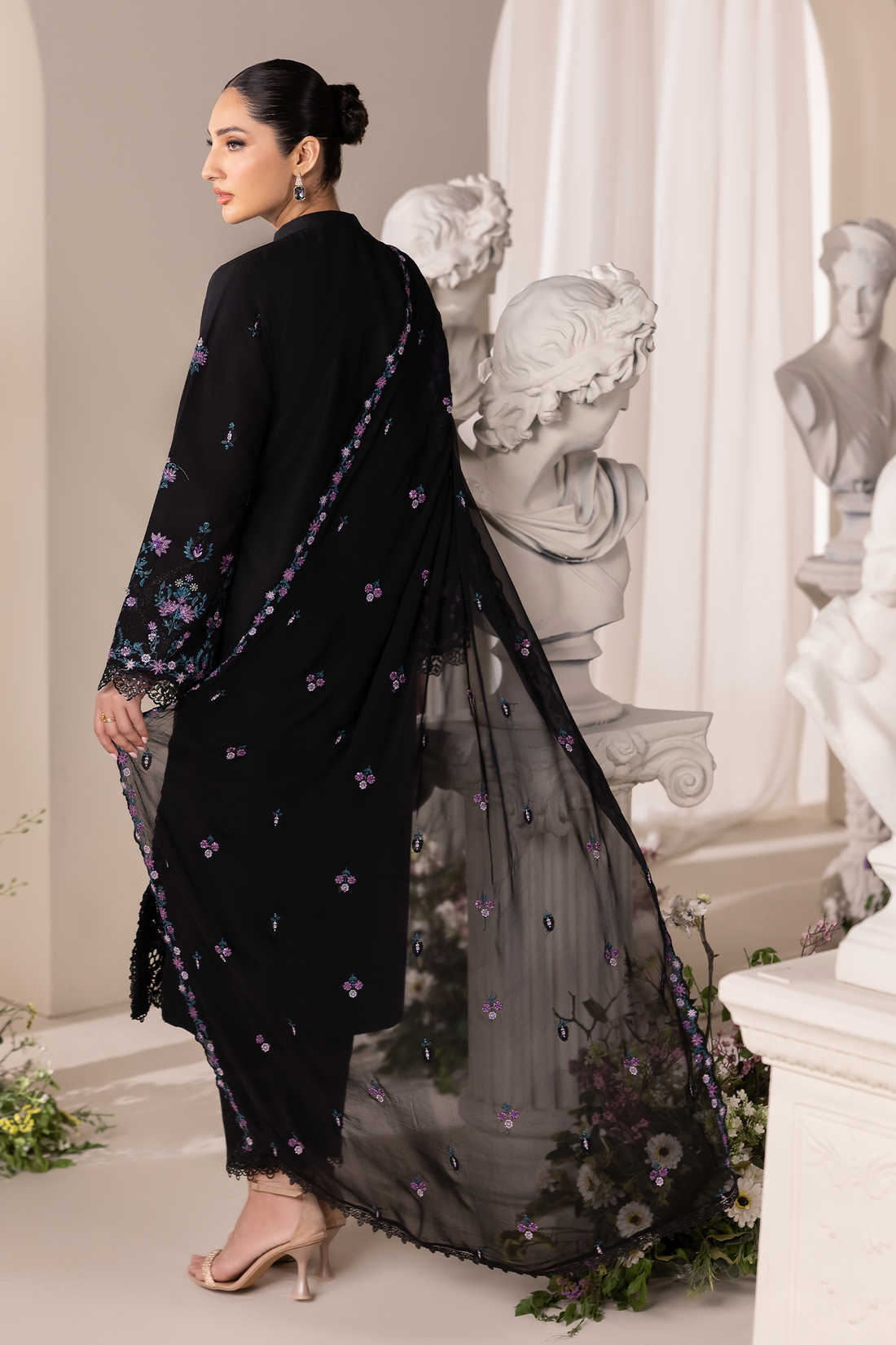 Rajbari | Premium Edition | Embroidered Chiffon Dopatta 01 - by Libasekhas UK - Registered Vendor of : Rajbari - 100% Original Designer Dress