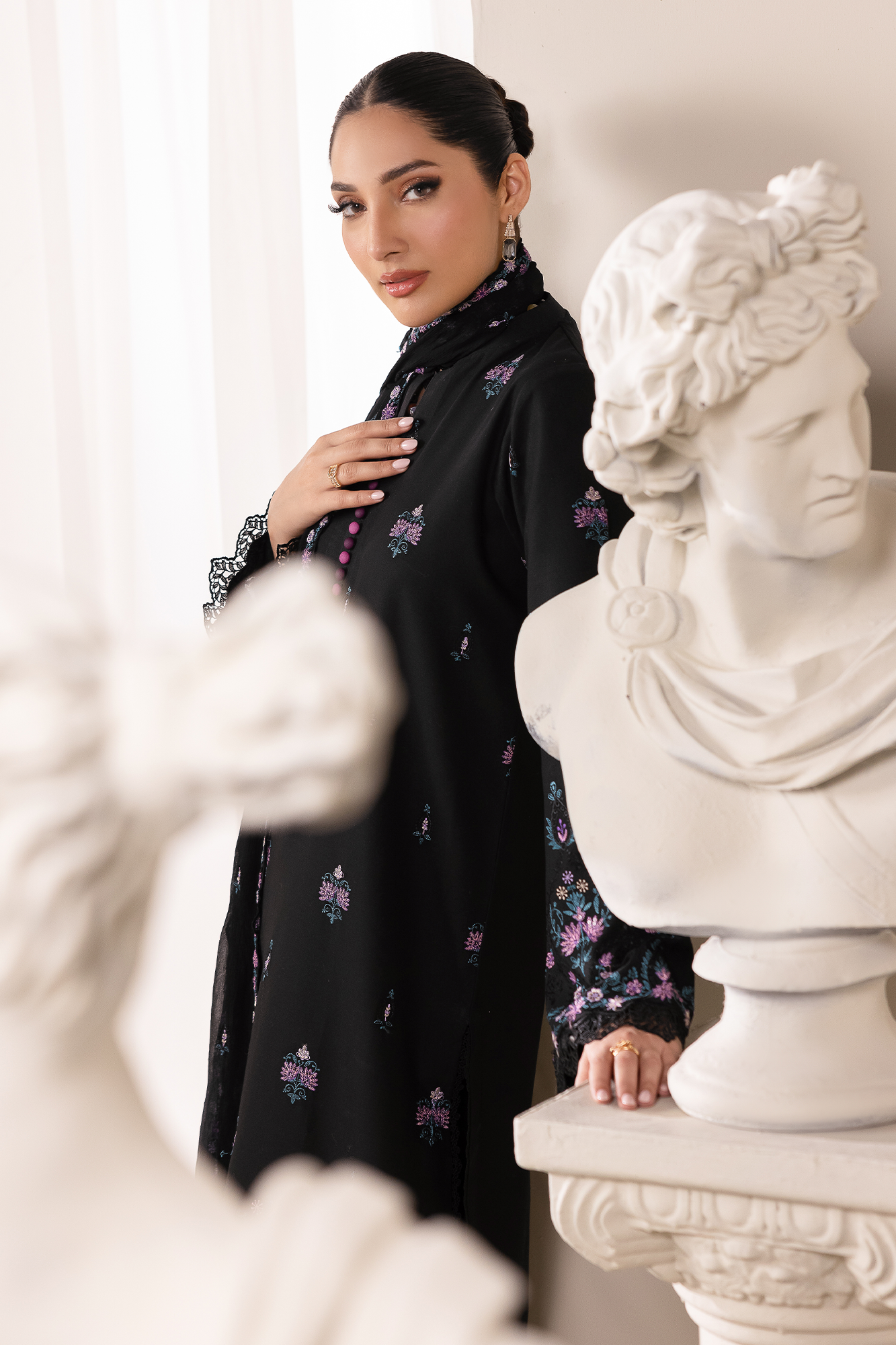 Rajbari | Premium Edition | Embroidered Chiffon Dopatta 01 - by Libasekhas UK - Registered Vendor of : Rajbari - 100% Original Designer Dress