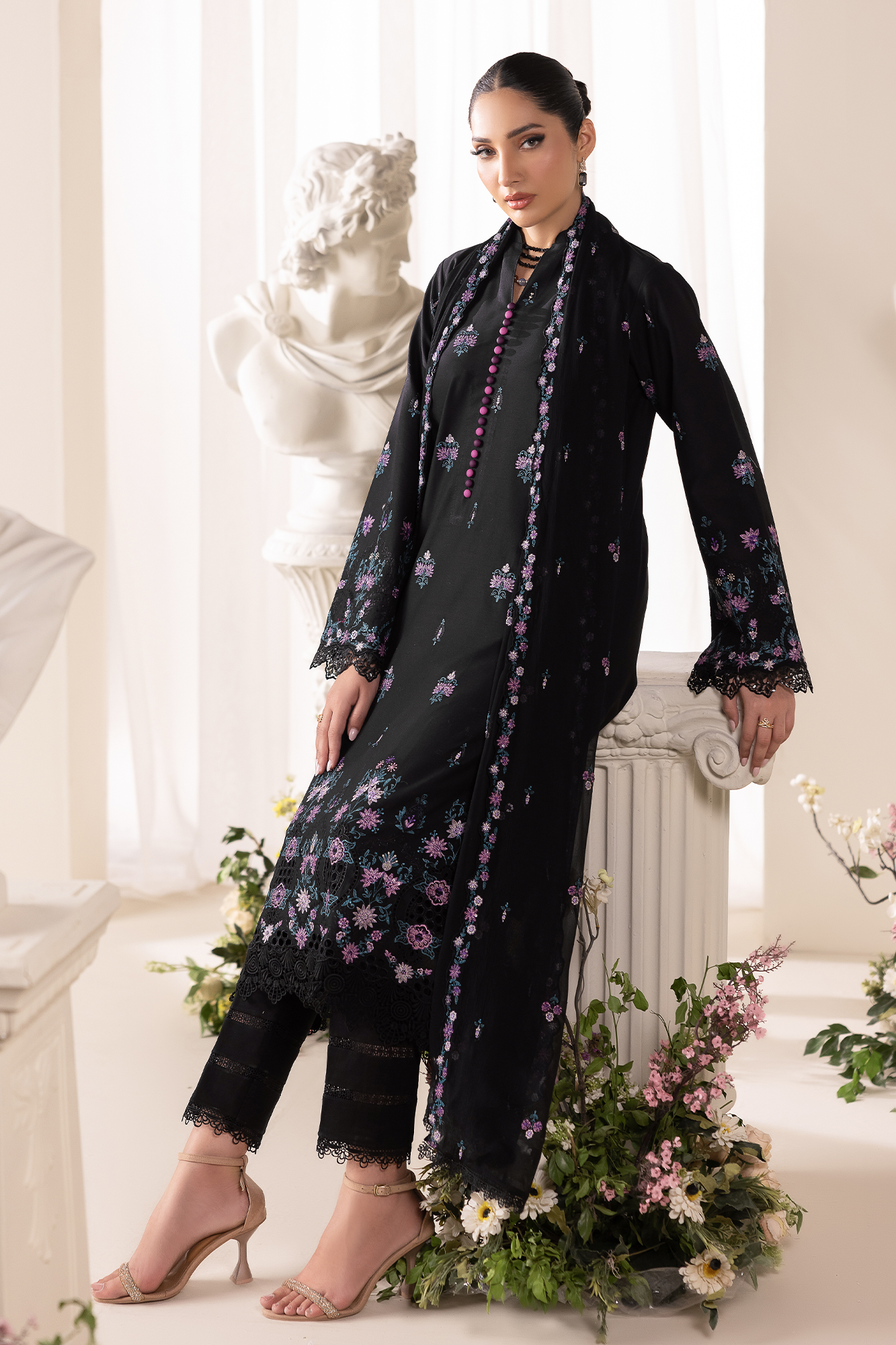 Rajbari | Premium Edition | Embroidered Chiffon Dopatta 01 - by Libasekhas UK - Registered Vendor of : Rajbari - 100% Original Designer Dress