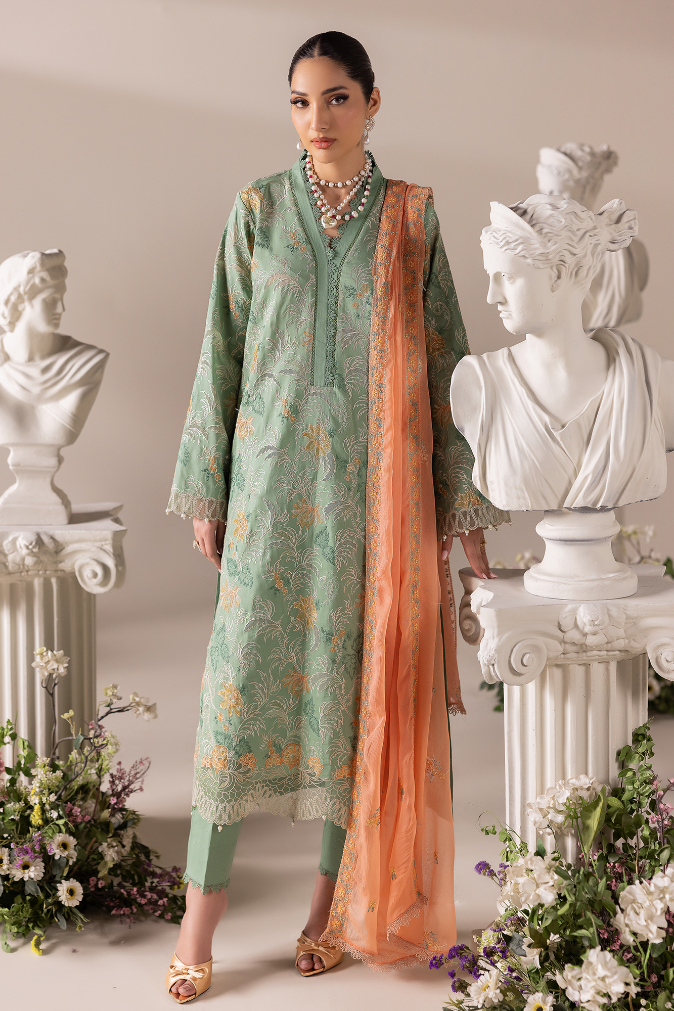 Rajbari | Premium Edition | Embroidered Chiffon Dopatta 06 - by Libasekhas UK - Registered Vendor of : Rajbari - 100% Original Designer Dress