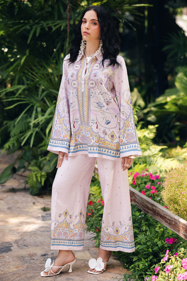 Qalamkar | Printed Co Ords 25 | OP-08 Ruhi - by - Libasekhas UK - Registered Vendor of : Qalamkar - 100% Original Designer Dresss