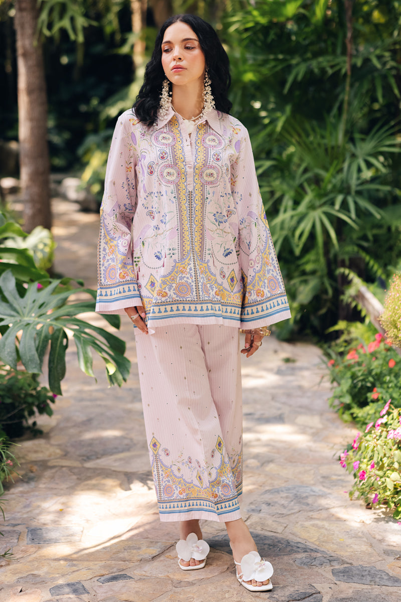 Qalamkar | Printed Co Ords 25 | OP-08 Ruhi - by - Libasekhas UK - Registered Vendor of : Qalamkar - 100% Original Designer Dresss