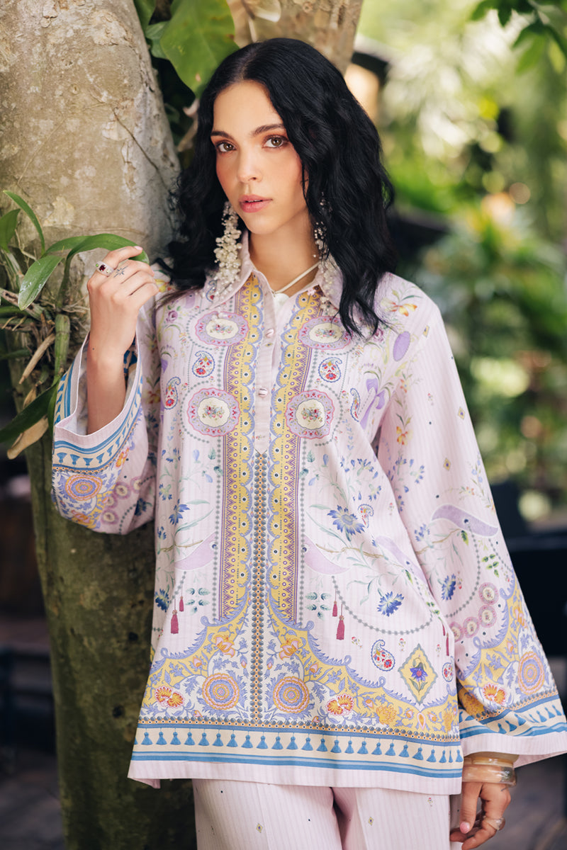 Qalamkar | Printed Co Ords 25 | OP-08 Ruhi - by - Libasekhas UK - Registered Vendor of : Qalamkar - 100% Original Designer Dresss