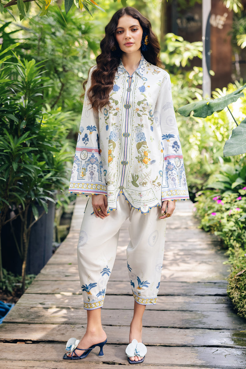 Qalamkar | Printed Co Ords 25 | OP-06 Ilsa - by - Libasekhas UK - Registered Vendor of : Qalamkar - 100% Original Designer Dresss