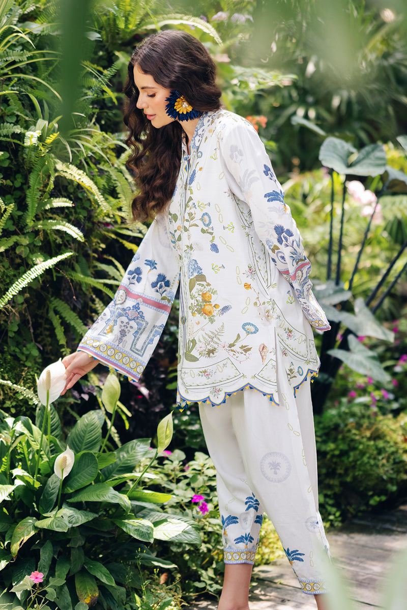 Qalamkar | Printed Co Ords 25 | OP-06 Ilsa - by - Libasekhas UK - Registered Vendor of : Qalamkar - 100% Original Designer Dresss