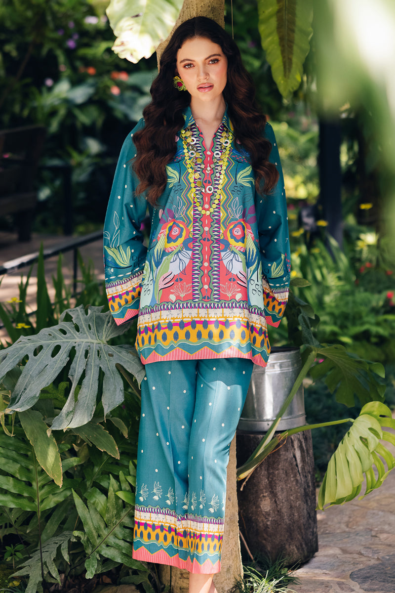 Qalamkar | Printed Co Ords 25 | OP-10 Liva - by - Libasekhas UK - Registered Vendor of : Qalamkar - 100% Original Designer Dresss