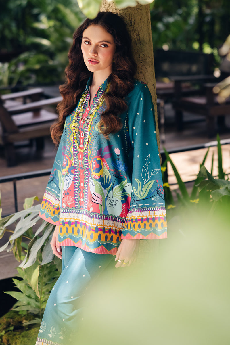 Qalamkar | Printed Co Ords 25 | OP-10 Liva - by - Libasekhas UK - Registered Vendor of : Qalamkar - 100% Original Designer Dresss