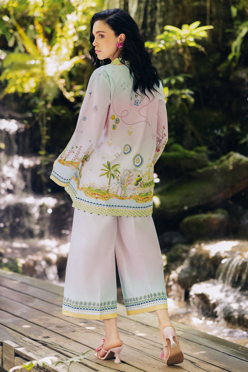 Qalamkar | Printed Co Ords 25 | OP-09 Sigr - by - Libasekhas UK - Registered Vendor of : Qalamkar - 100% Original Designer Dresss