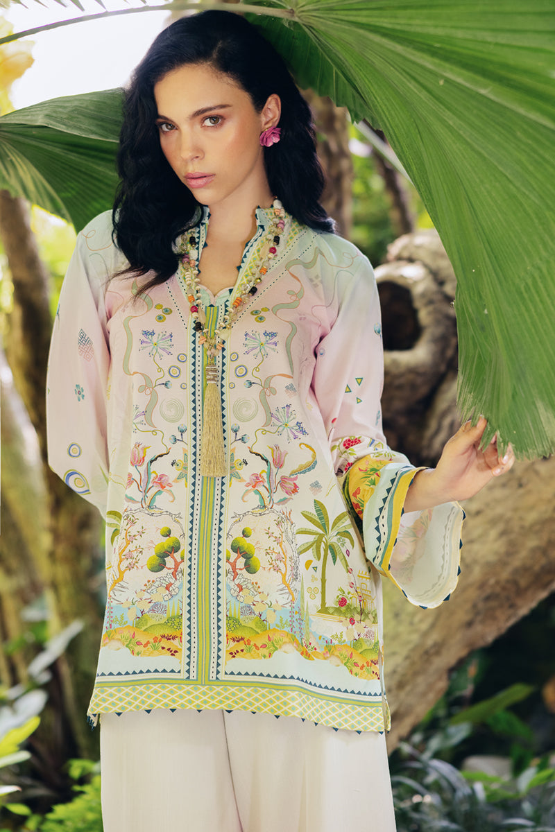 Qalamkar | Printed Co Ords 25 | OP-09 Sigr - by - Libasekhas UK - Registered Vendor of : Qalamkar - 100% Original Designer Dresss