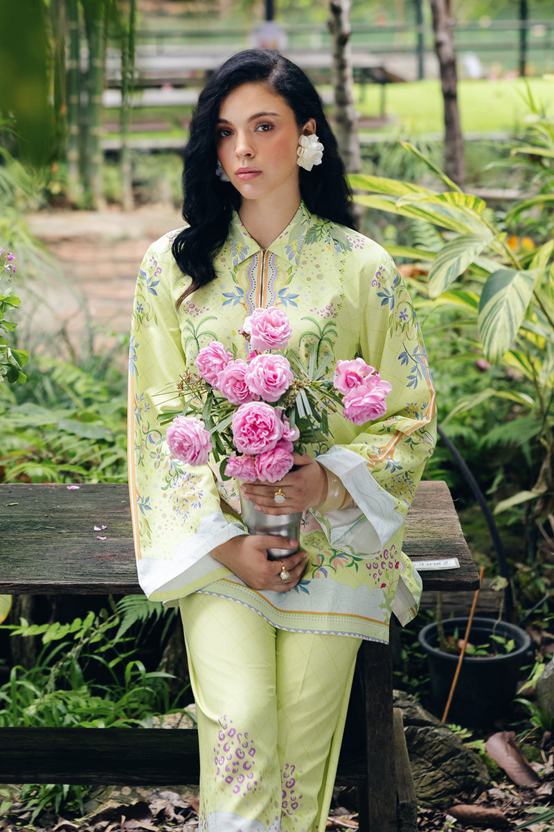 Qalamkar | Printed Co Ords 25 | OP-03 Alva - by - Libasekhas UK - Registered Vendor of : Qalamkar - 100% Original Designer Dresss