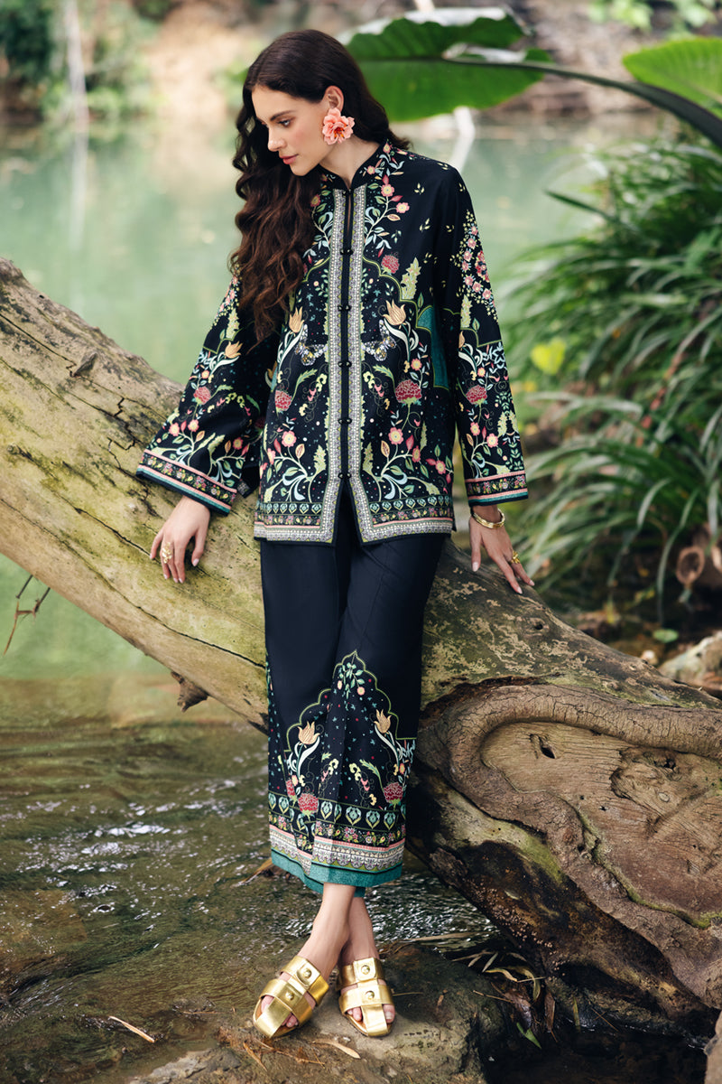 Qalamkar | Printed Co Ords 25 | OP-07 Rane - by - Libasekhas UK - Registered Vendor of : Qalamkar - 100% Original Designer Dresss