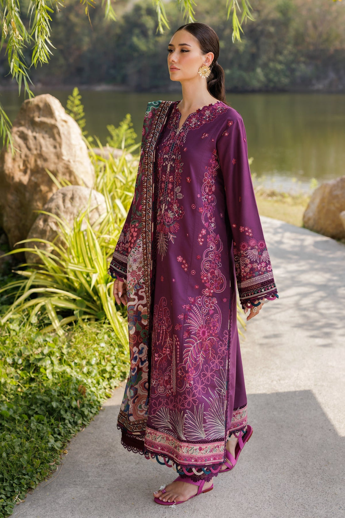 Xenia Formals | Luxury Lawn 25 | VIOLET - by - Libasekhas UK - Registered Vendor of : Xenia Formals - 100% Original Designer Dresss