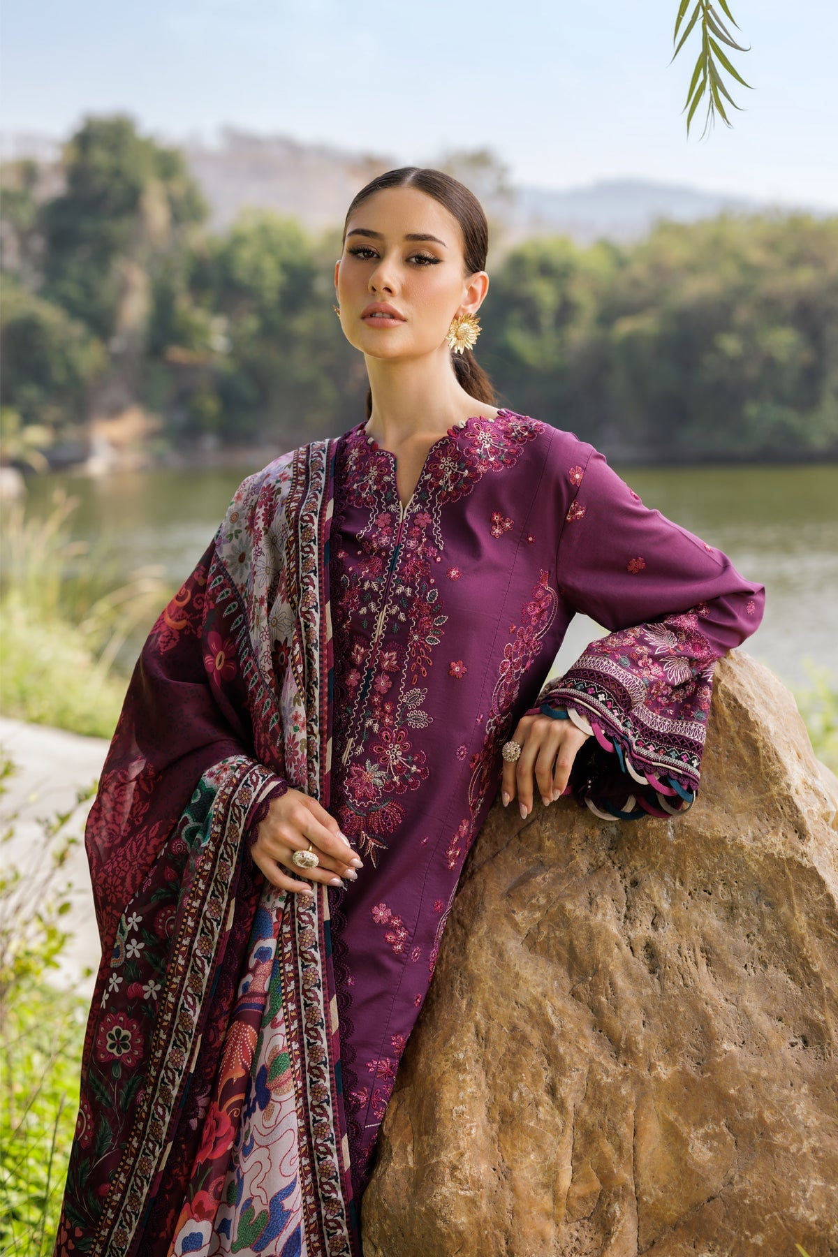 Xenia Formals | Luxury Lawn 25 | VIOLET - by - Libasekhas UK - Registered Vendor of : Xenia Formals - 100% Original Designer Dresss