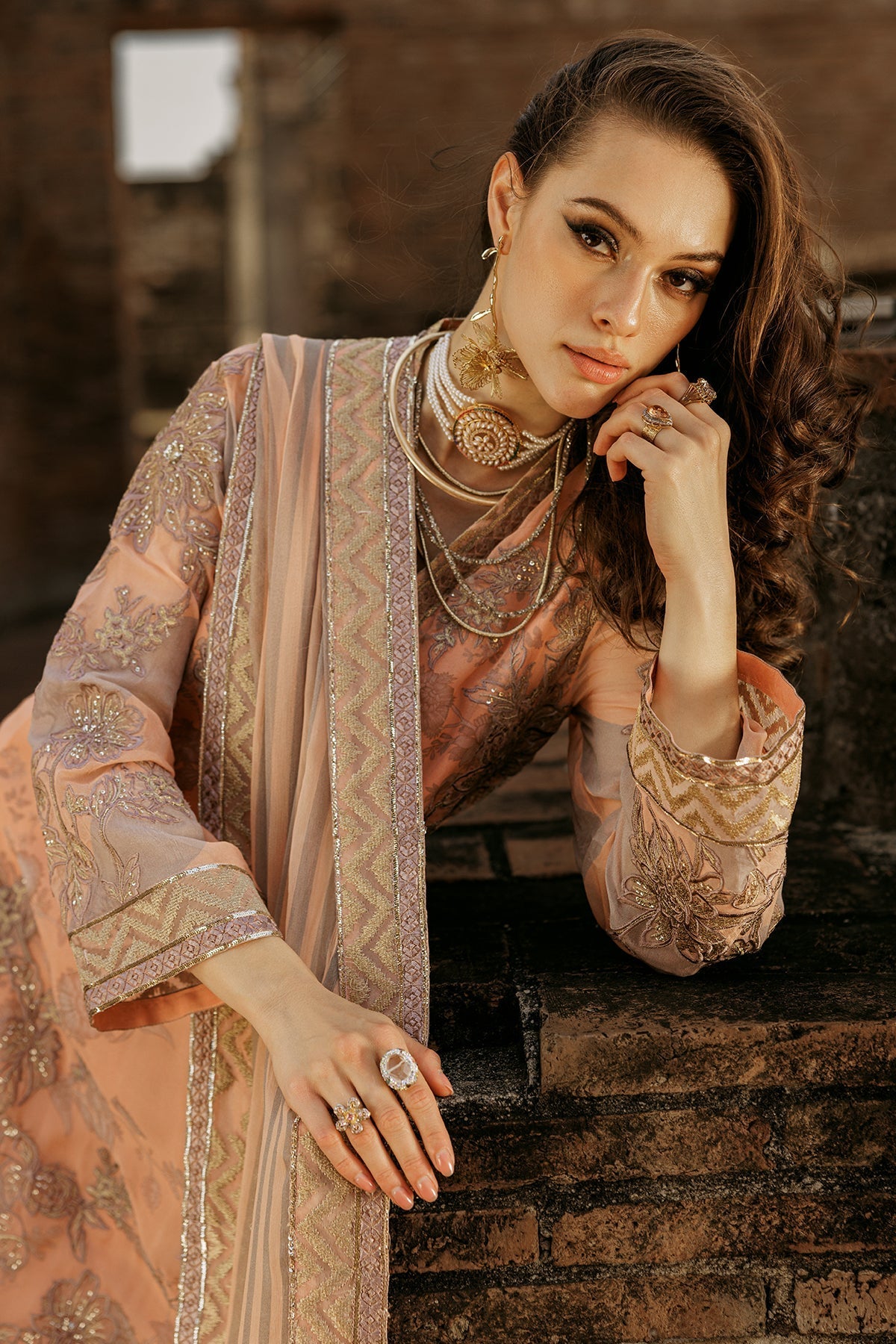 Charizma | Vasl Chiffon Collection | VSL25-05 - by - Libasekhas UK - Registered Vendor of : Charzima - 100% Original Designer Dresss