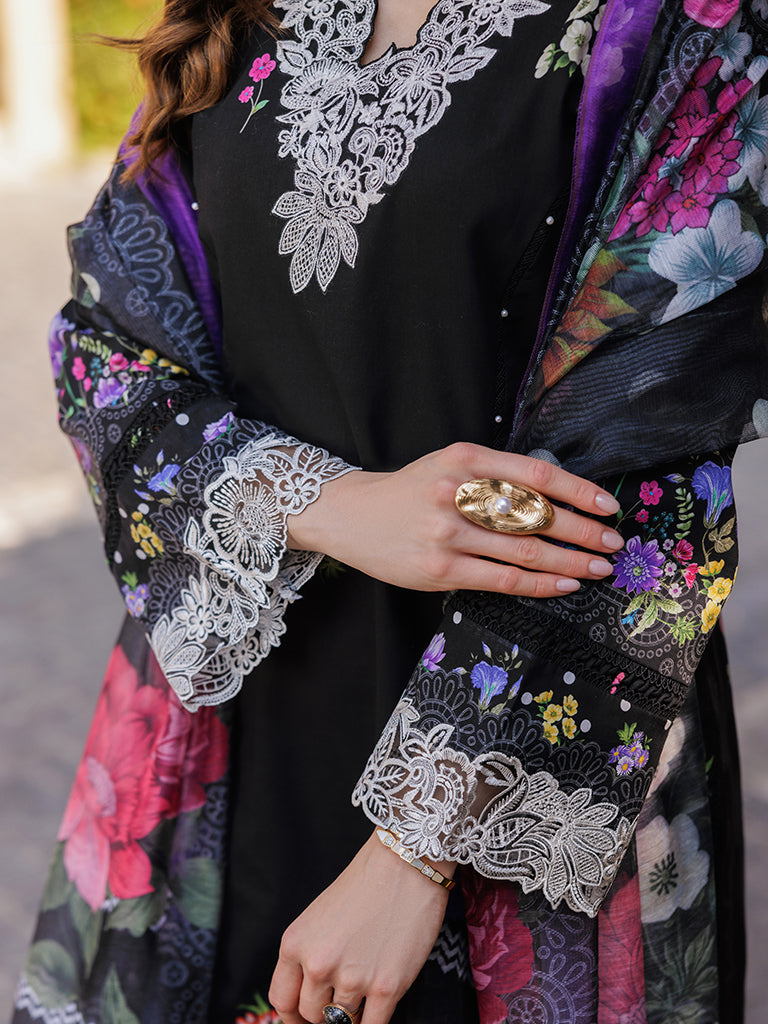 Rajbari | Floral Symphony Lawn 25 | RB-08 - by - Libasekhas UK - Registered Vendor of : Rajbari - 100% Original Designer Dresss