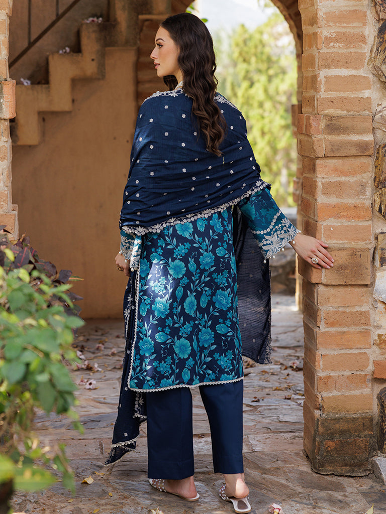 Rajbari | Floral Symphony Lawn 25 | RB-12 - by - Libasekhas UK - Registered Vendor of : Rajbari - 100% Original Designer Dresss