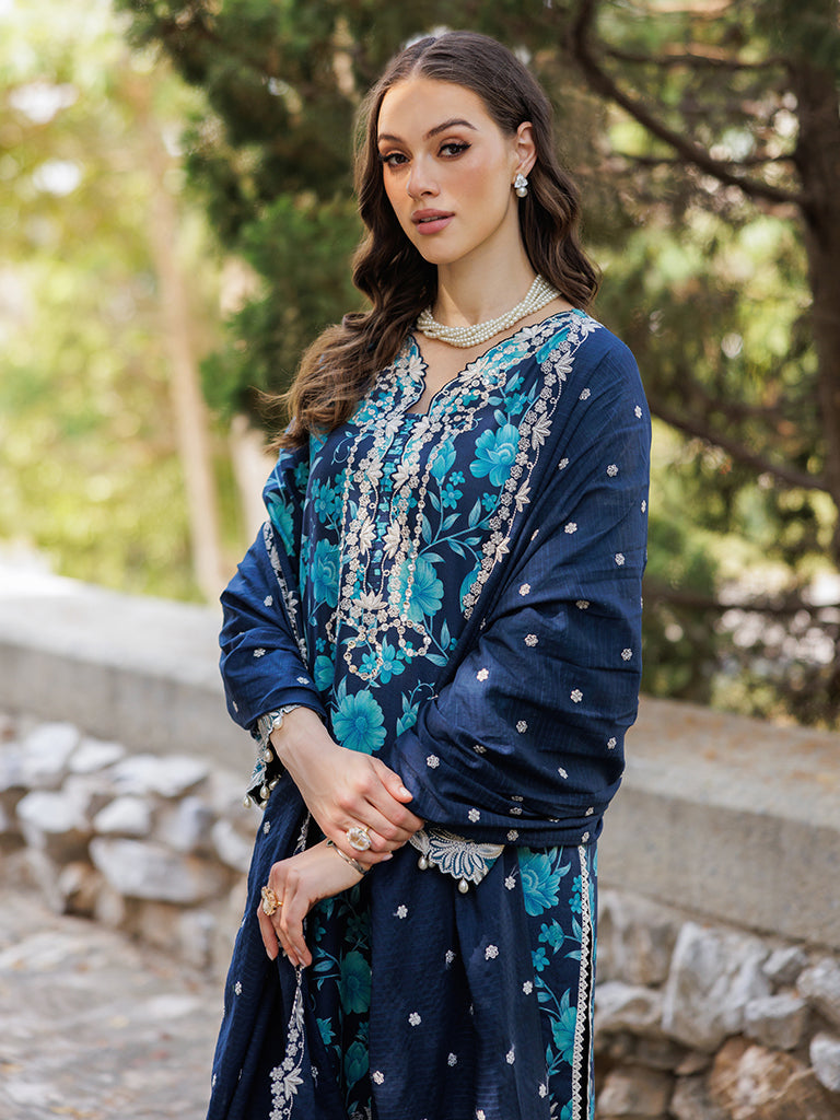 Rajbari | Floral Symphony Lawn 25 | RB-12 - by - Libasekhas UK - Registered Vendor of : Rajbari - 100% Original Designer Dresss