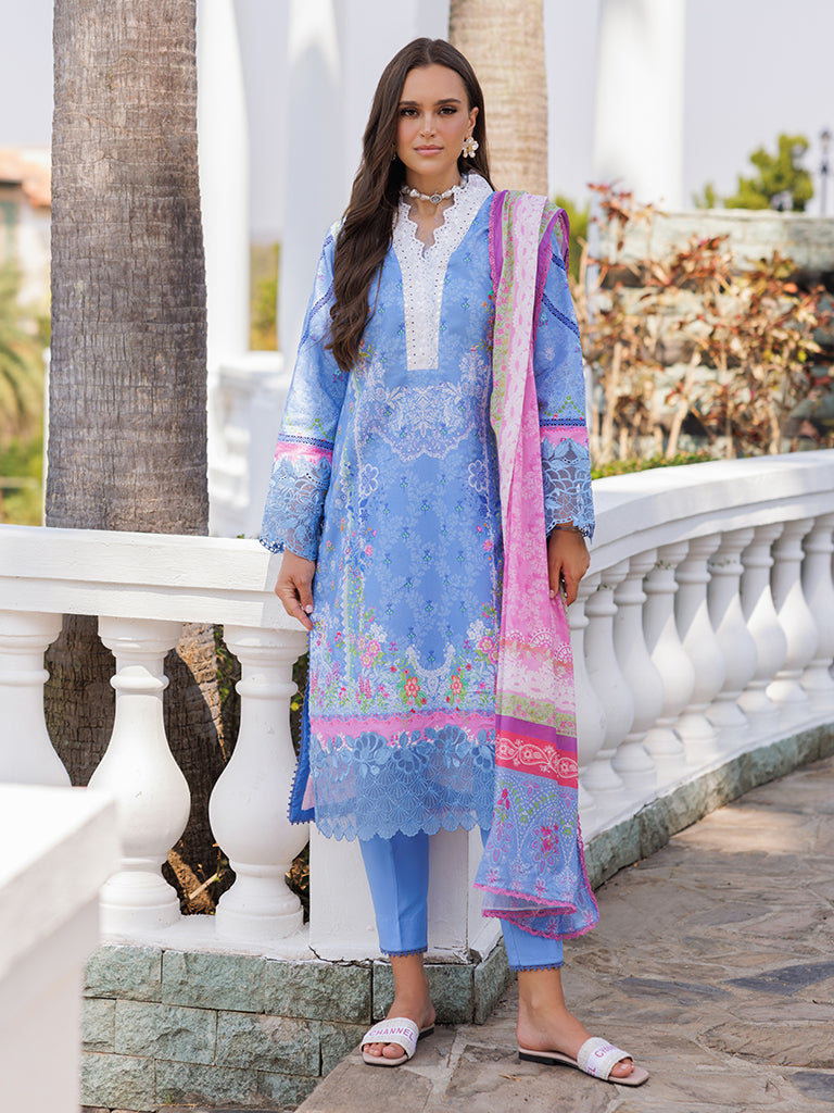 Rajbari | Floral Symphony Lawn 25 | RB-02 - by - Libasekhas UK - Registered Vendor of : Rajbari - 100% Original Designer Dresss