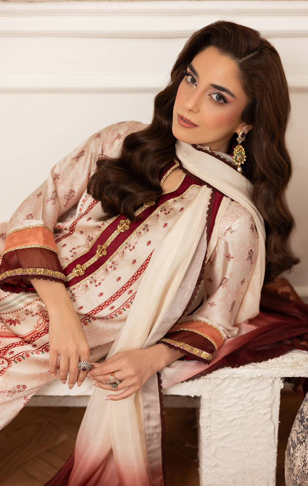 Maya | Eloura Silk Pret 25 |SAPHIRA - by Libasekhas UK - Registered Vendor of : Maya - 100% Original Designer Dress