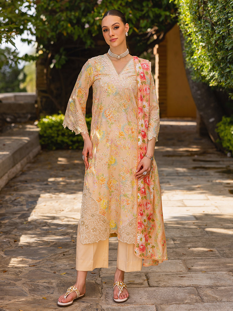 Rajbari | Floral Symphony Lawn 25 | RB-05 - by - Libasekhas UK - Registered Vendor of : Rajbari - 100% Original Designer Dresss