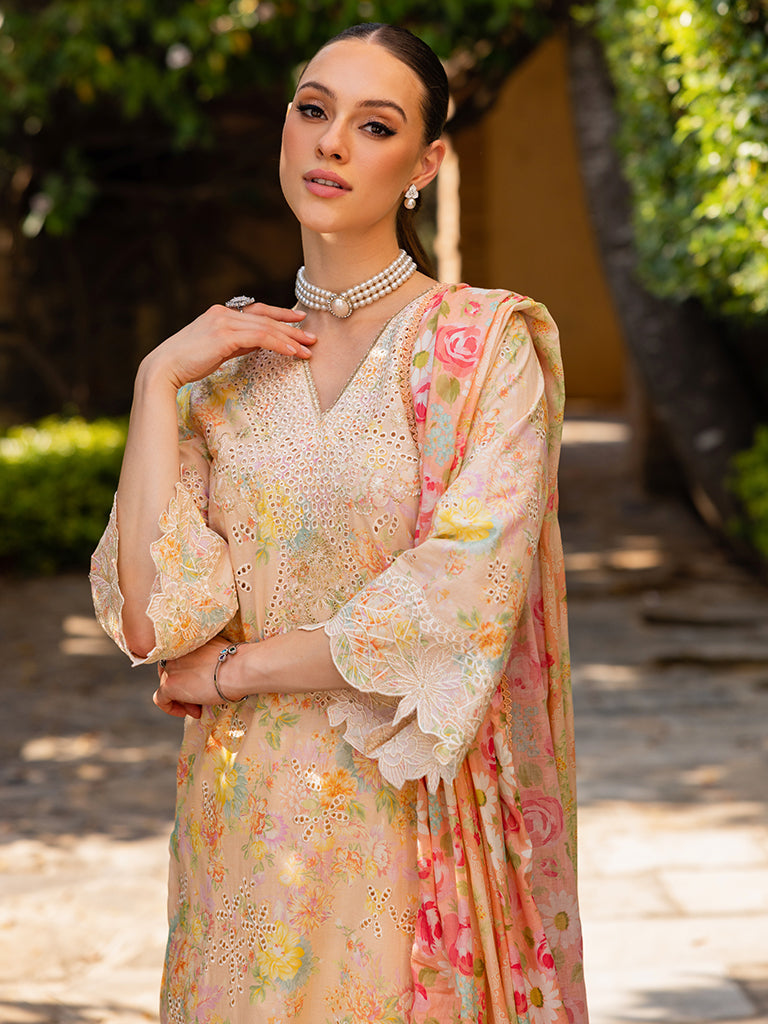 Rajbari | Floral Symphony Lawn 25 | RB-05 - by - Libasekhas UK - Registered Vendor of : Rajbari - 100% Original Designer Dresss