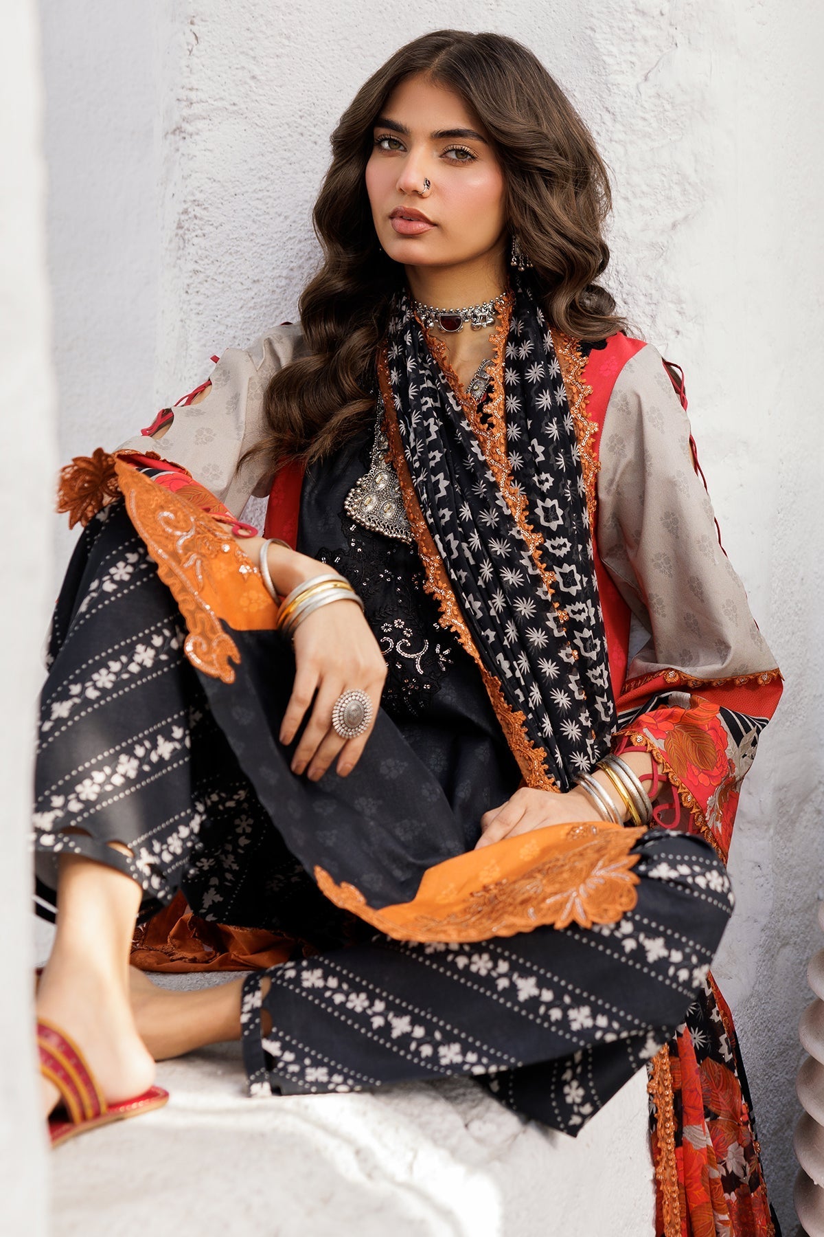 Charizma | Rangoli Lawn | CRO5-01 - by - Libasekhas UK - Registered Vendor of : Charizma - 100% Original Designer Dresss