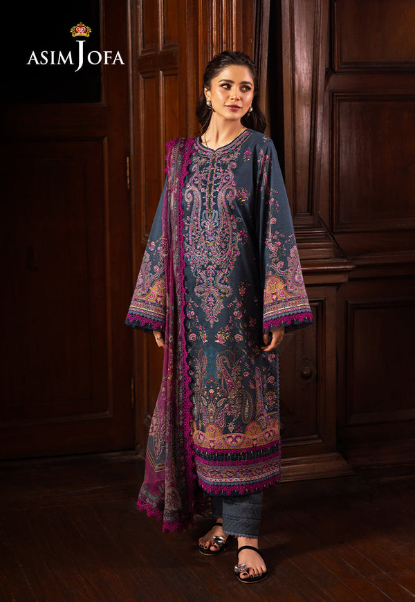 Asim Jofa | Prints Drop 2 | AJUBJ-05 - by - Libasekhas UK - Registered Vendor of : Asim Jofa - 100% Original Designer Dresss