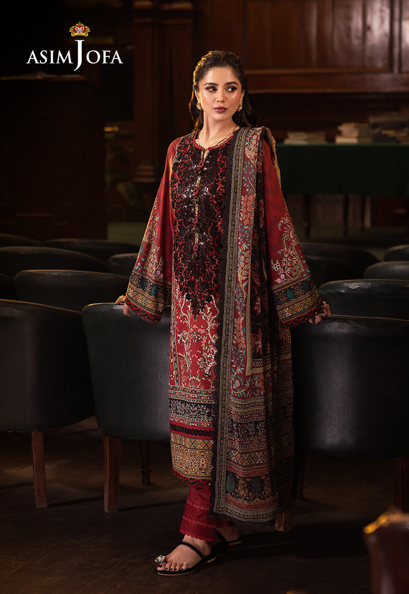 Asim Jofa | Prints Drop 2 | AJUBJ-09 - by - Libasekhas UK - Registered Vendor of : Asim Jofa - 100% Original Designer Dresss
