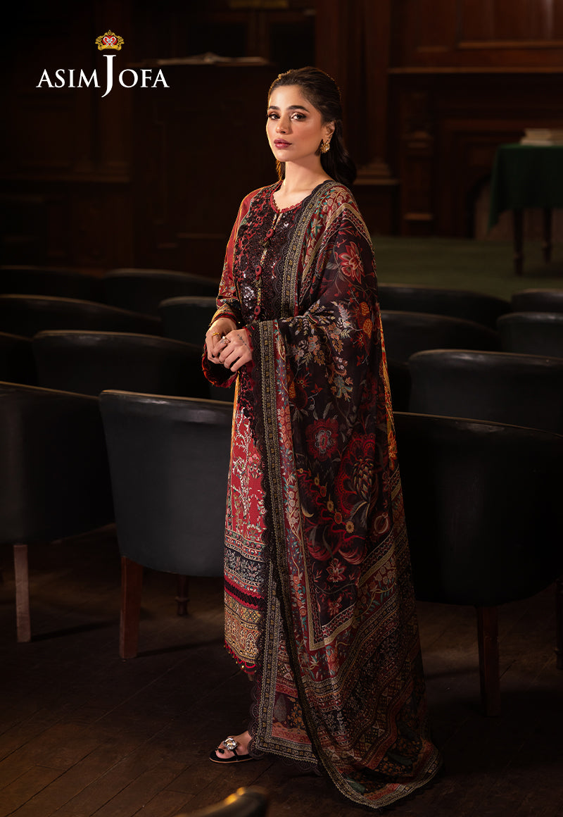 Asim Jofa | Prints Drop 2 | AJUBJ-09 - by - Libasekhas UK - Registered Vendor of : Asim Jofa - 100% Original Designer Dresss