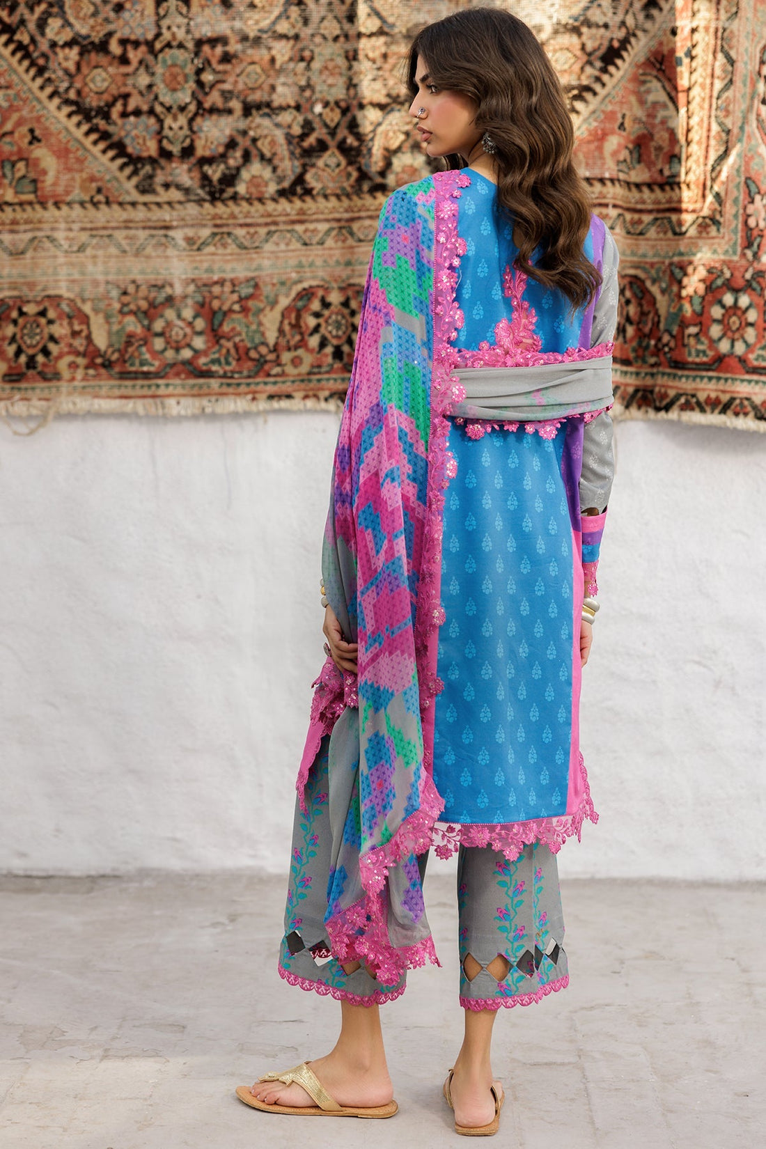 Charizma | Rangoli Lawn | CRO5-02 - by - Libasekhas UK - Registered Vendor of : Charizma - 100% Original Designer Dresss