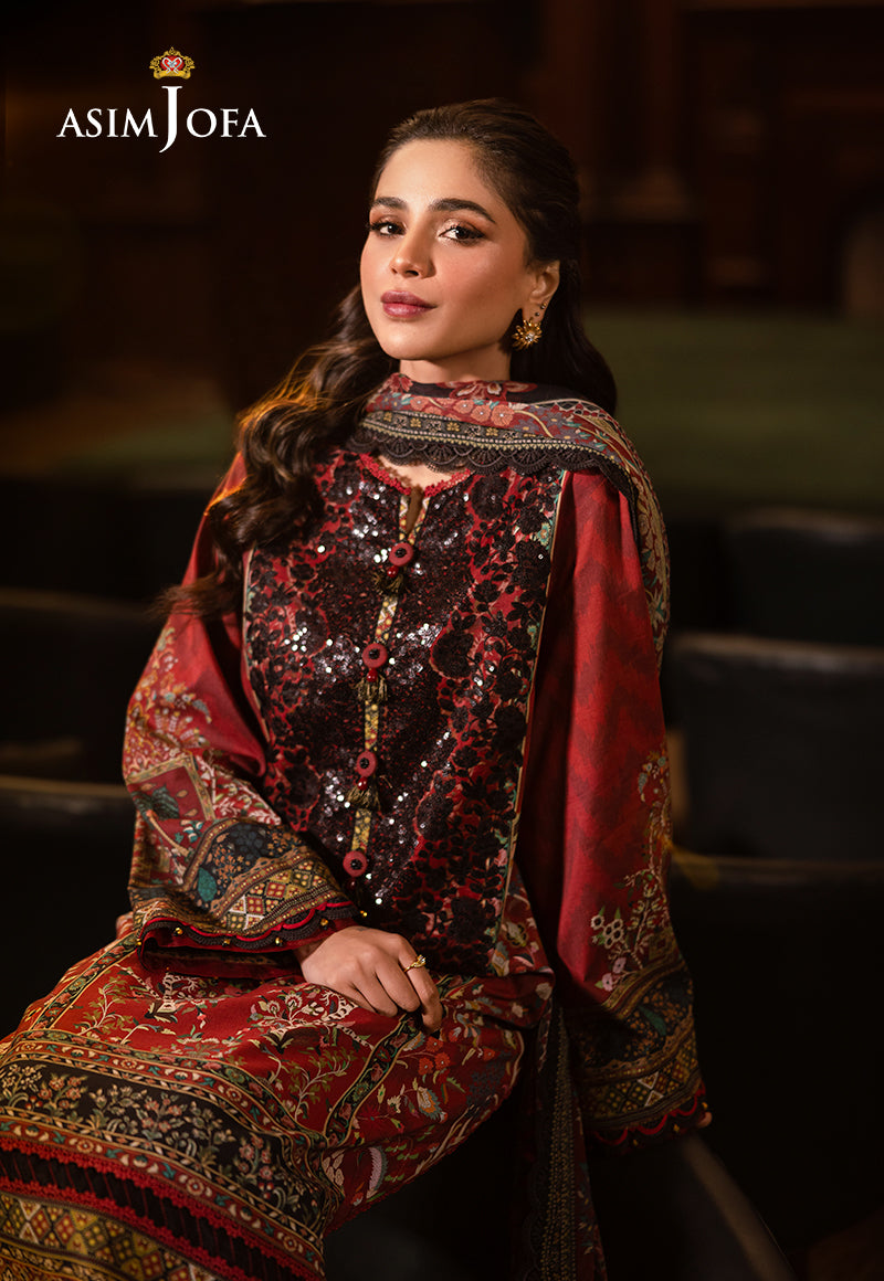 Asim Jofa | Prints Drop 2 | AJUBJ-09 - by - Libasekhas UK - Registered Vendor of : Asim Jofa - 100% Original Designer Dresss