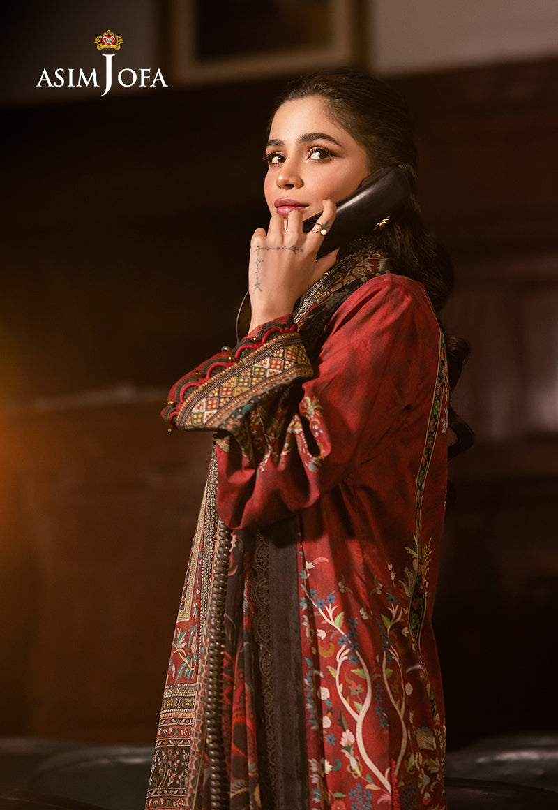 Asim Jofa | Prints Drop 2 | AJUBJ-09 - by - Libasekhas UK - Registered Vendor of : Asim Jofa - 100% Original Designer Dresss