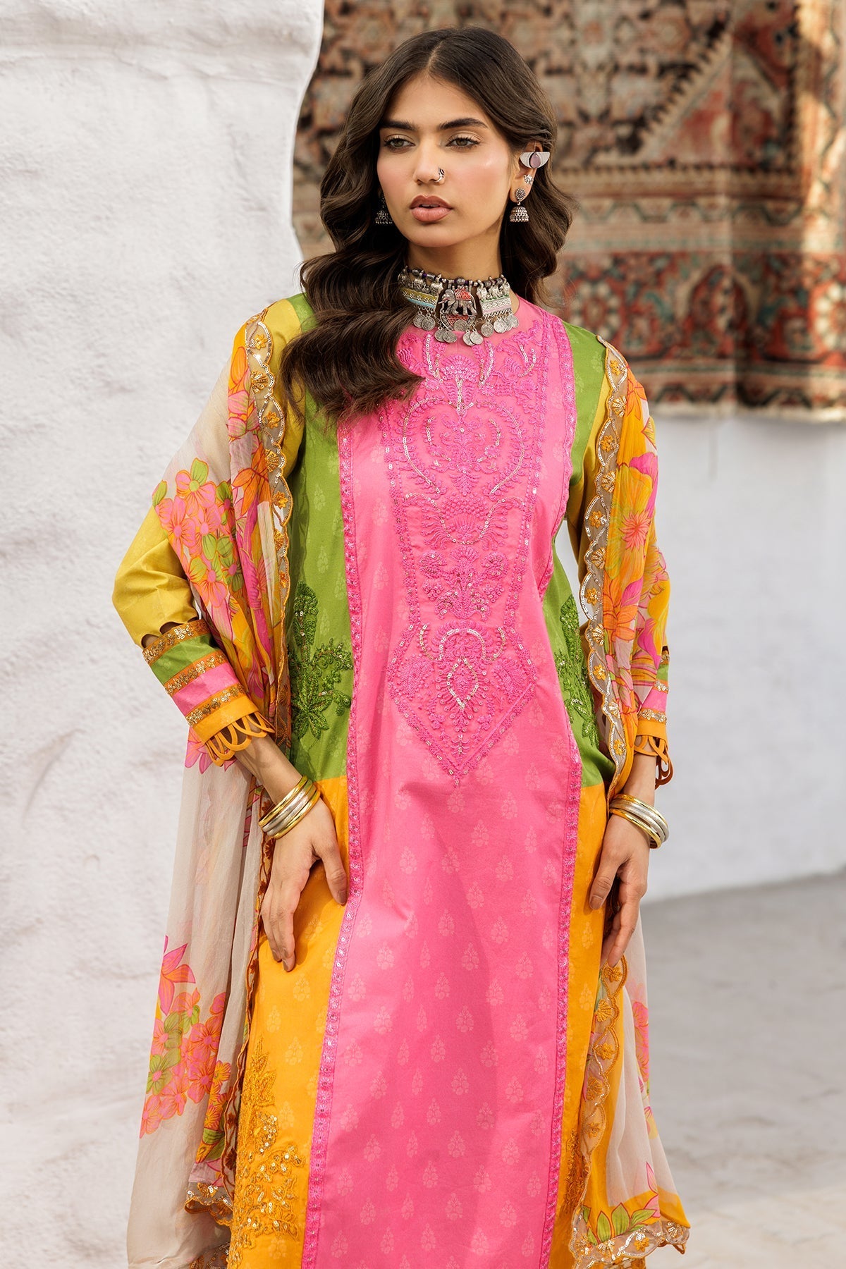 Charizma | Rangoli Lawn | CRO5-04 - by - Libasekhas UK - Registered Vendor of : Charizma - 100% Original Designer Dresss